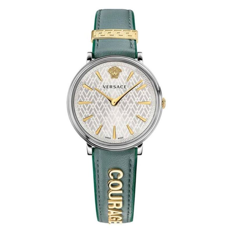Versace V-Circle Manifesto Quartz Silver Dial Ladies Watch