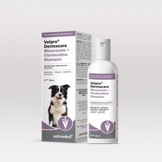 VETPRO DERMACARE MICONAZOLE+CHLORHEXIDINE SHAMPOO X 200ML