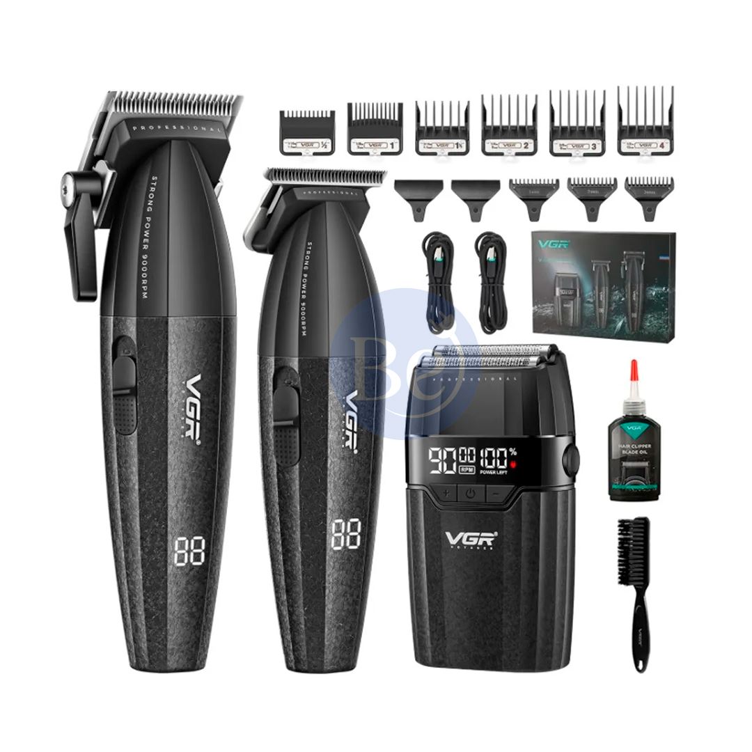 Pack VGR Cortadora con Trimmer y Shaver V-640 S3 Negro