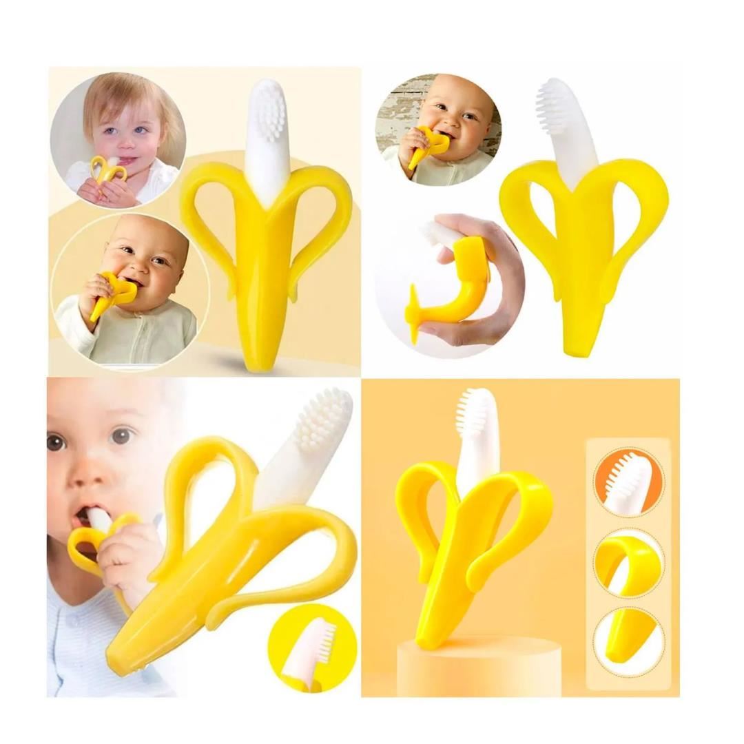 Mordedor Banana De Silicona Para Bebés