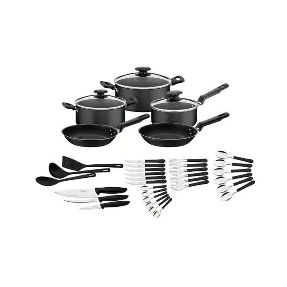 Juego de Ollas 38 Piezas Antiadherente Victoria Tramontina NEGRO