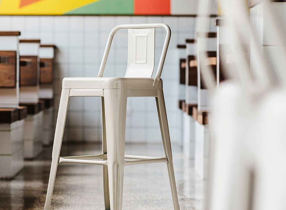 Banco Vintage Blanco C/Espaldar H66