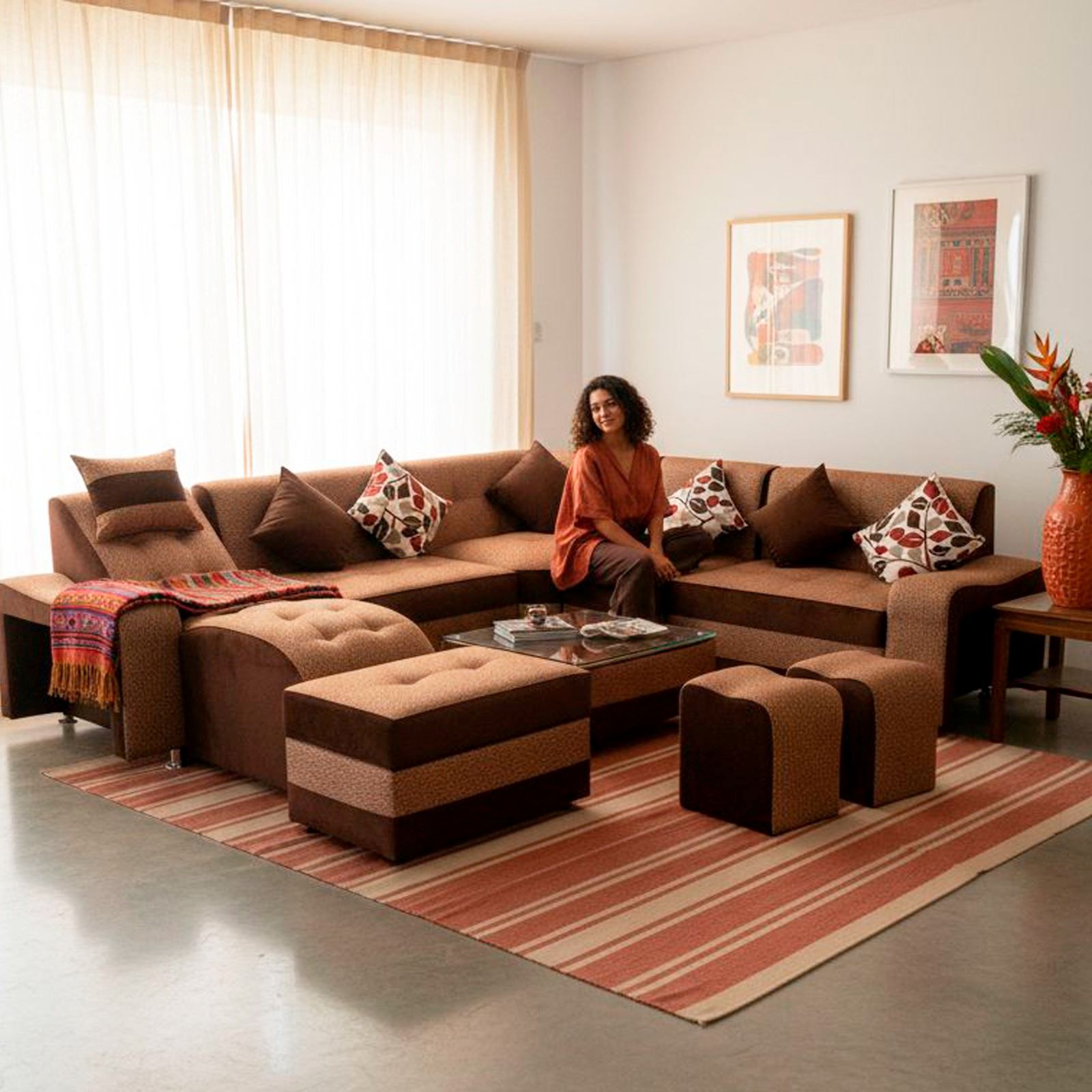 SECCIONAL MODELO VIP COLOR JASPEADO