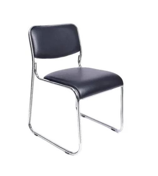 SILLA DE OFICINA VISITA ERGONÓMICA OV-JUNIOR CUERO NEGRO