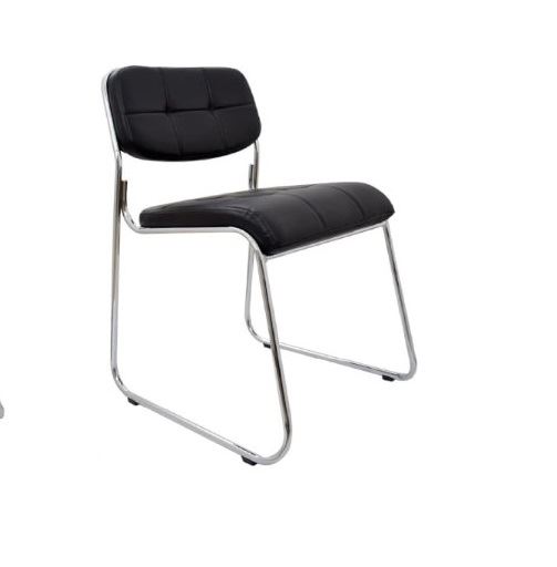 SILLA DE OFICINA VISITA ERGONÓMICA OV-VIVA CUERO NEGRO