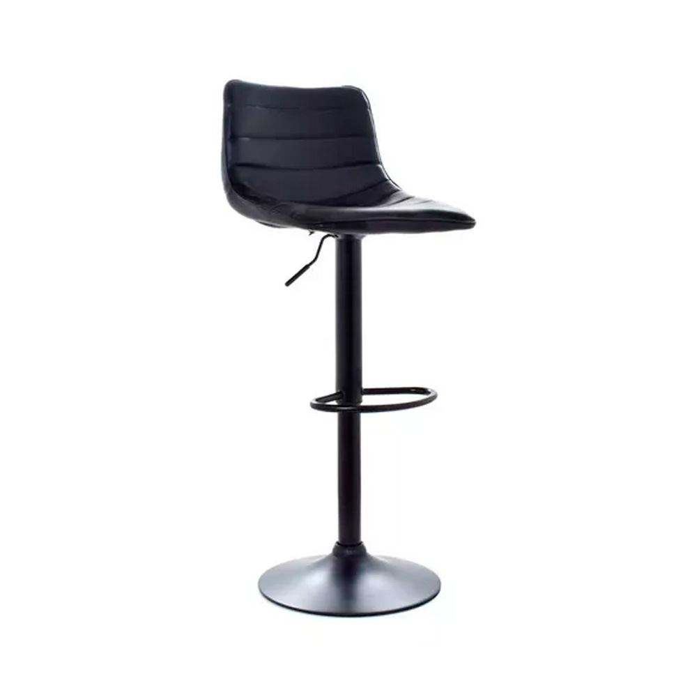 Silla Para Bar Regulable En Altura Patrick Cuero Negro Ofideas