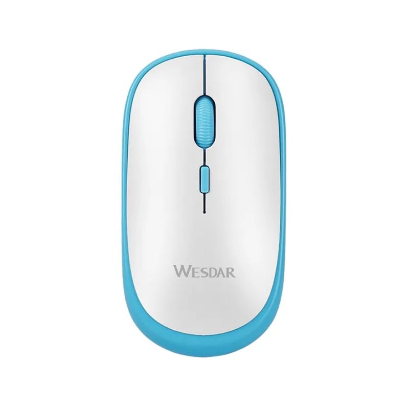 Wesdar - Mouse de oficina inalámbrico X63 - Azul y Blanco