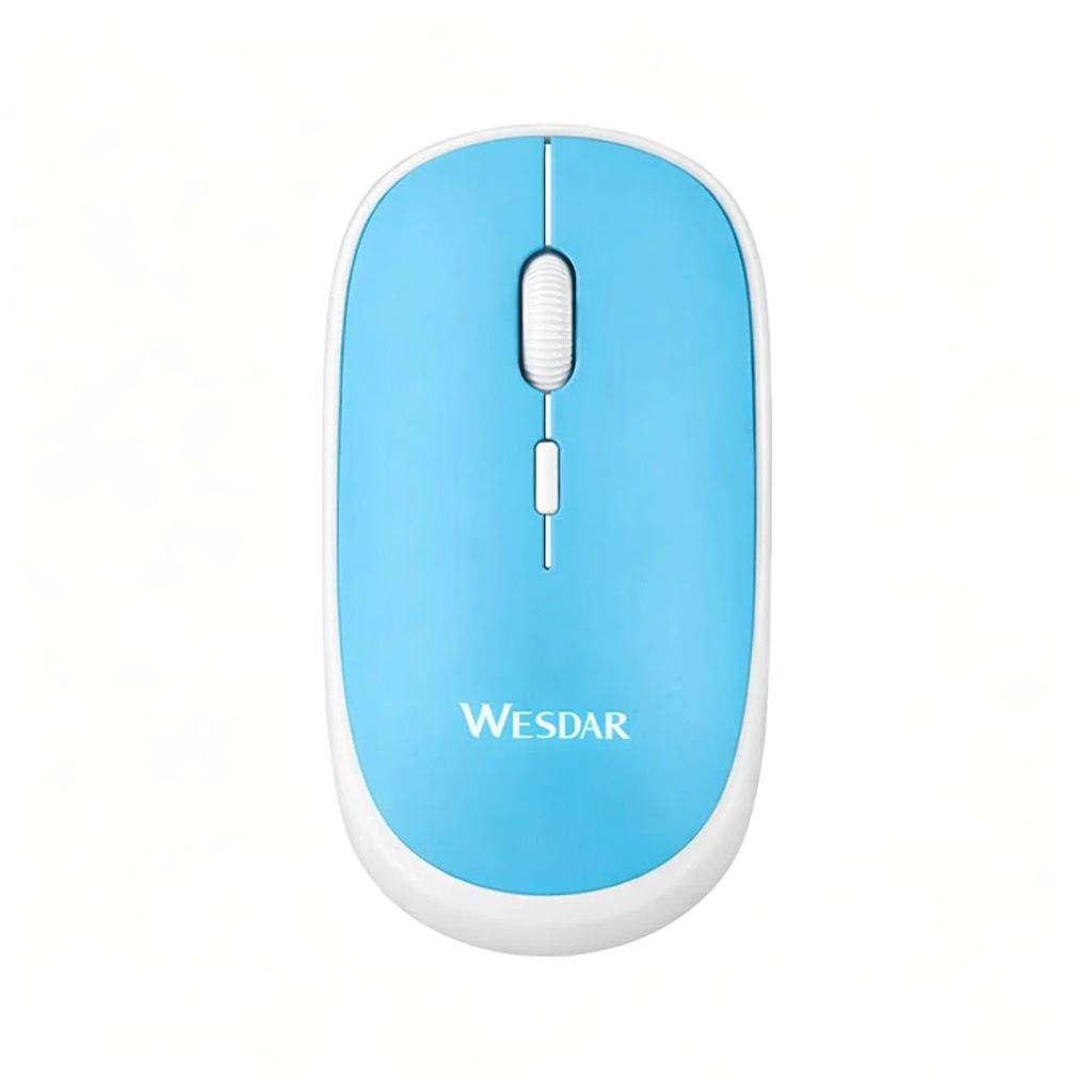 Wesdar - Mouse de oficina inalámbrico X63 - Azul y Blanco