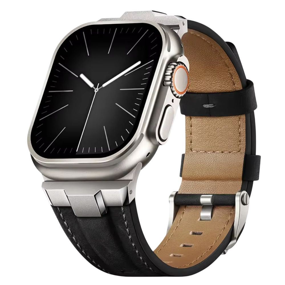 Correa De Cuero Suitisbest Para Apple Watch Ultra Titanium Black