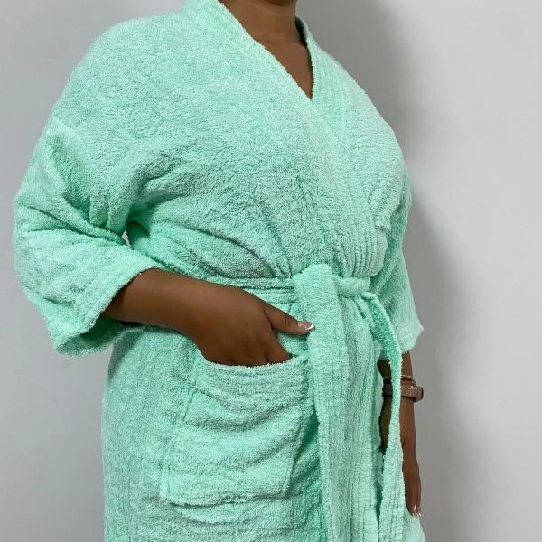 Salida de baño de 380 gramos - L - Verde Agua