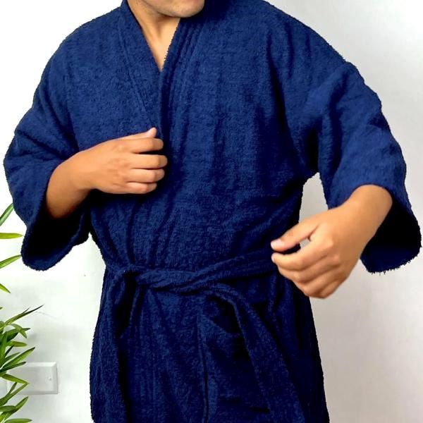 Salida de baño Niños - Talla 8 - Azul marino