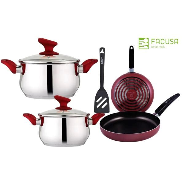 Juego de Ollas 7 piezas con Sartenes Facusa