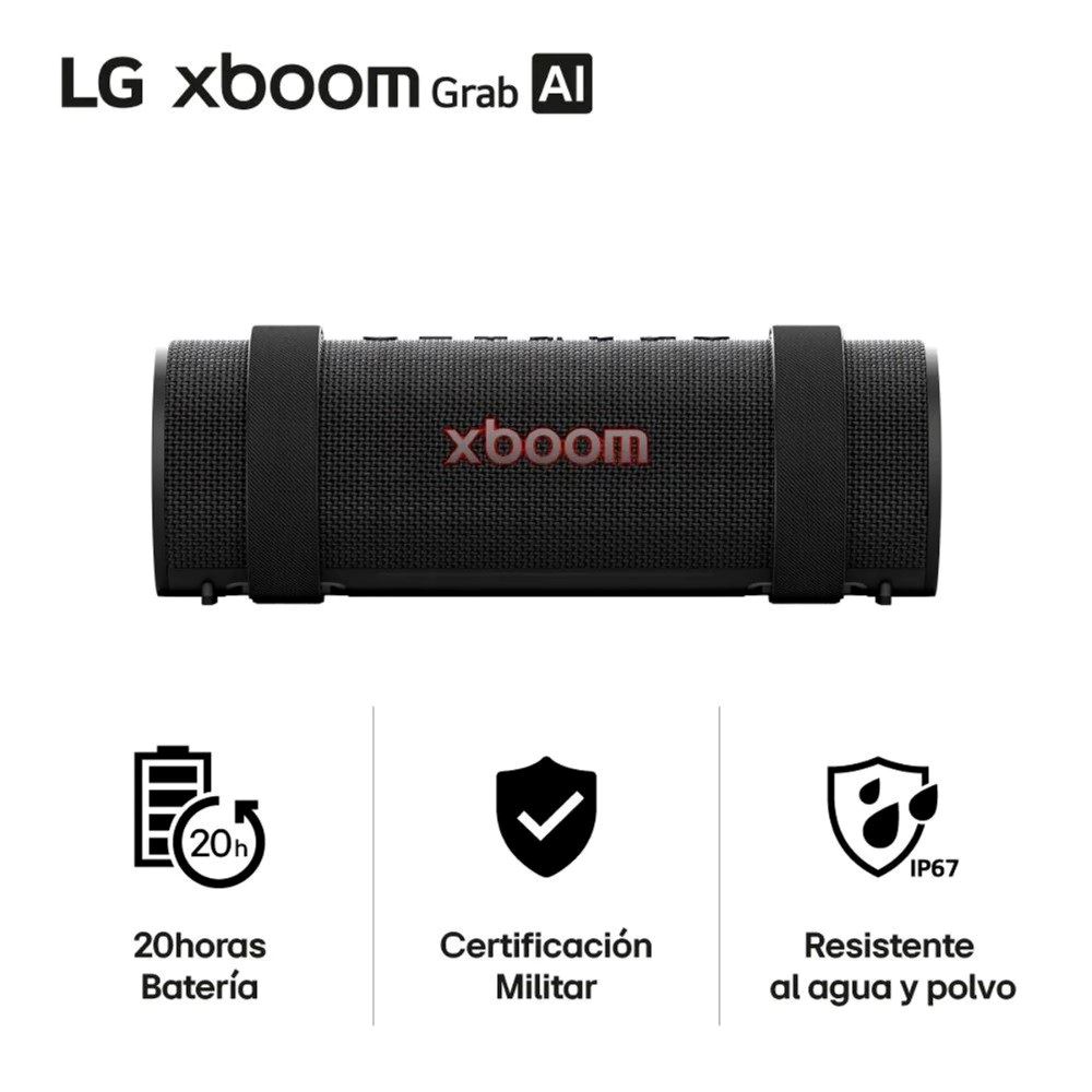 Parlante Bluetooth LG XBOOM Grab 30W Certificación Militar IP67 - Negro