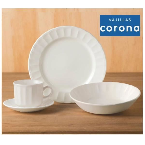 Juego de Vajilla Caribe 16 Piezas Corona