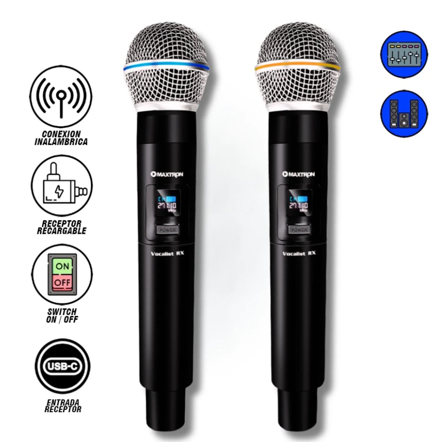 Microfono Maxtron Vocalist Rx - MX 7238 RX