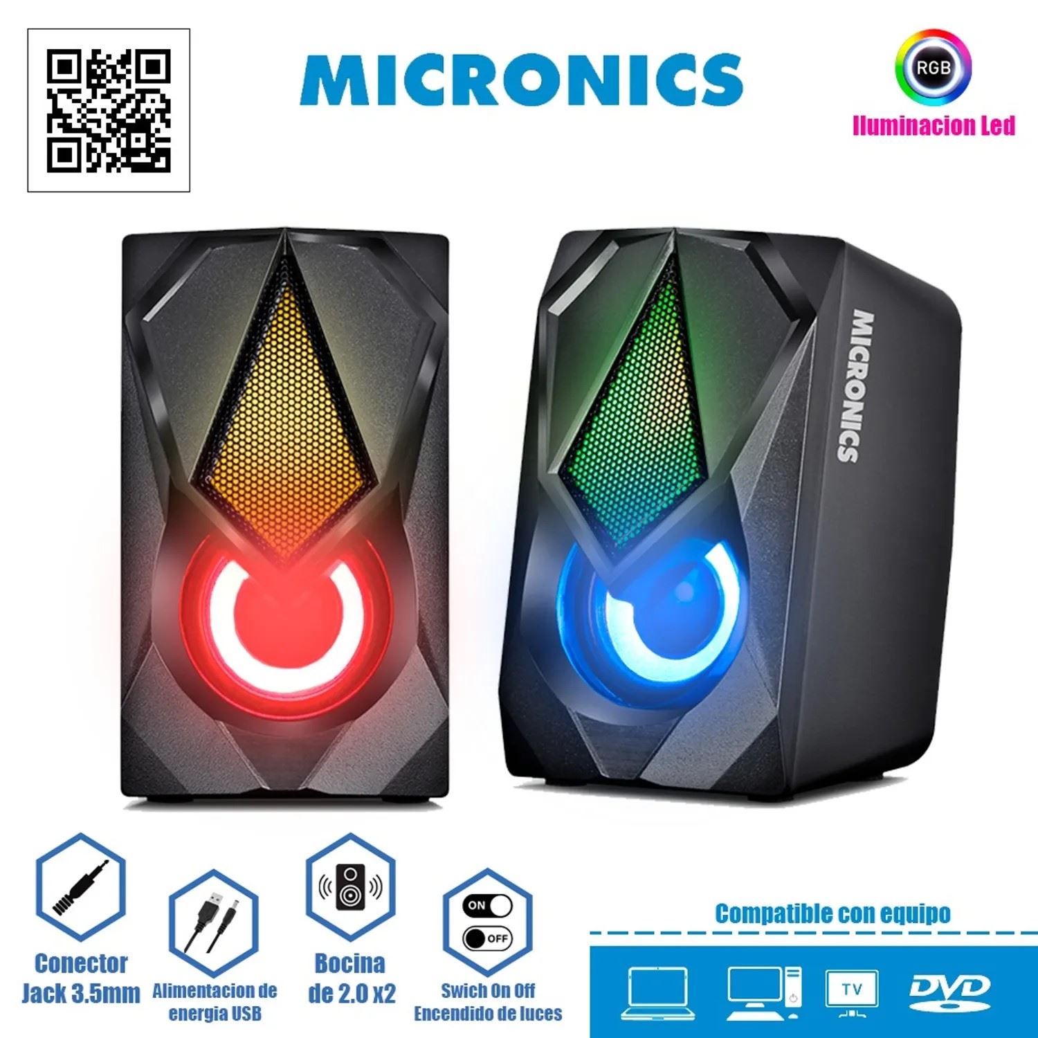 Parlante Micronics RGB Corsair - MIC S309-9
