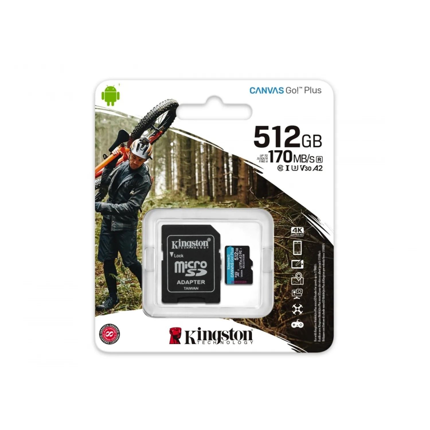 Memoria Kingston 512GB Canvas GO! Plus SD 170 MB/s