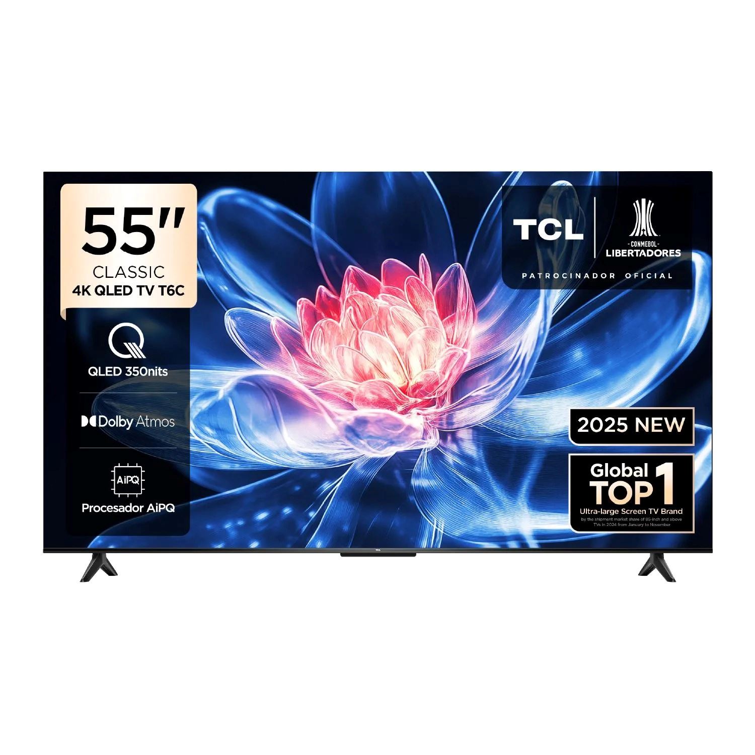 Televisor TCL 55” QLED 4K 55T6C con Google TV – Modelo 2025