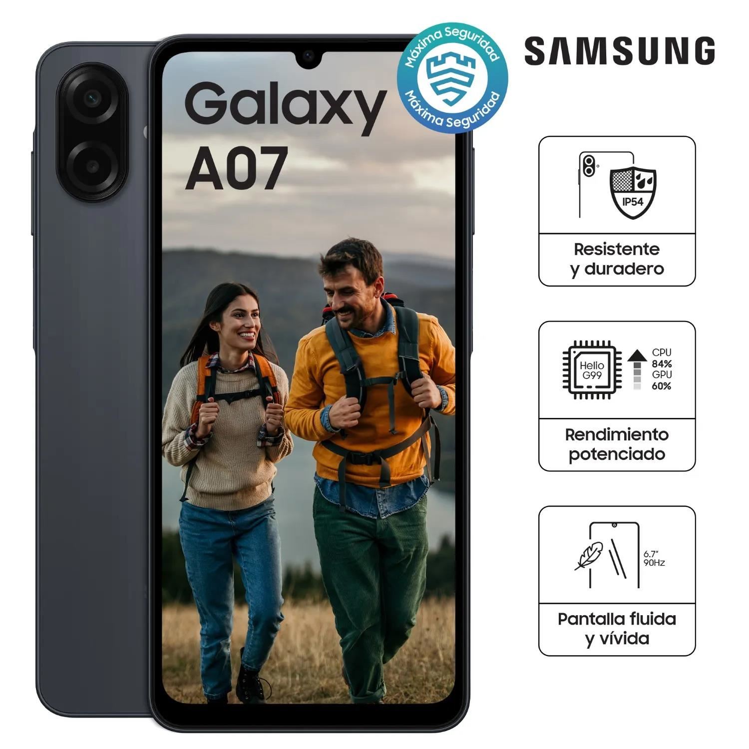 SAMSUNG GALAXY A07 4+128GB NEGRO