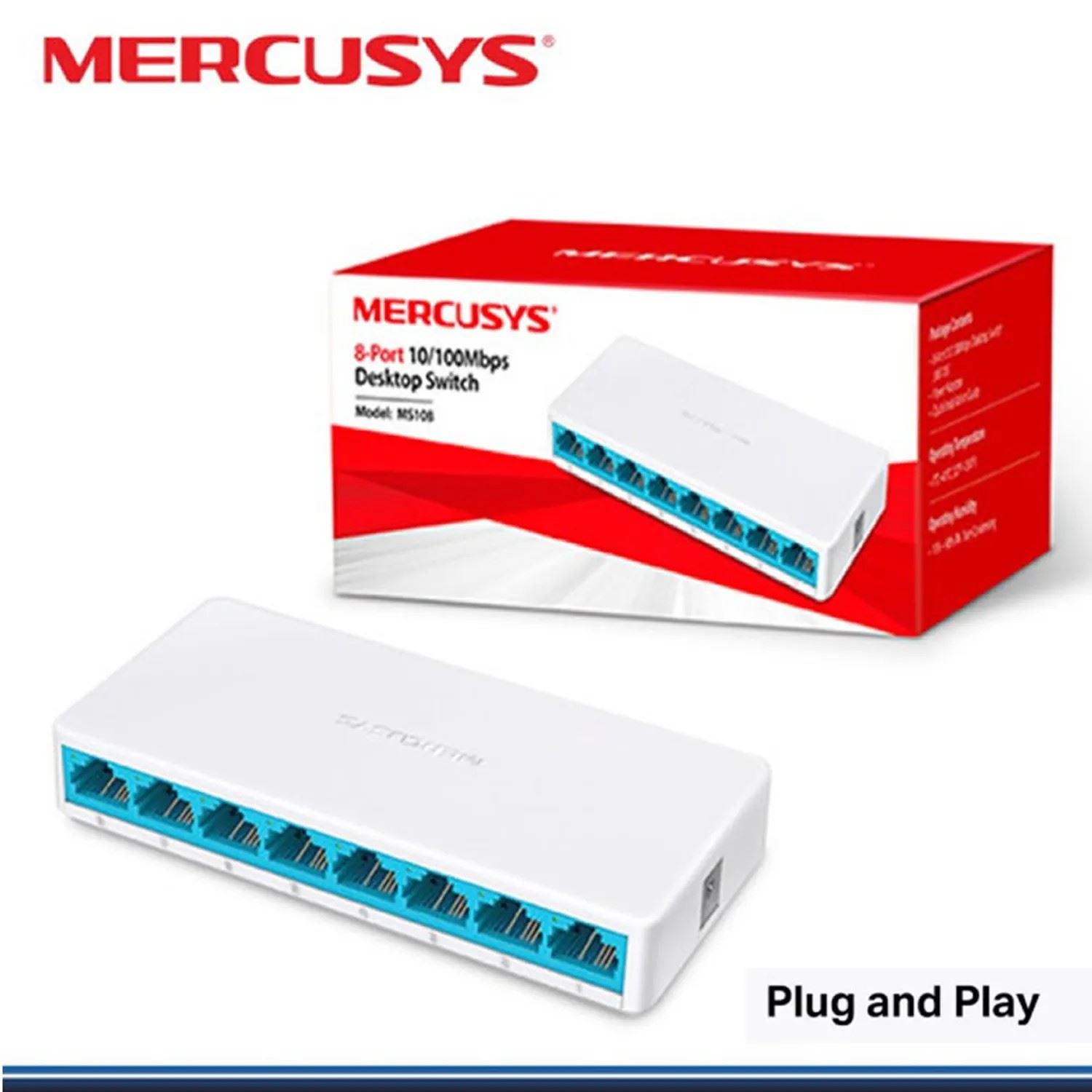 MERCUSYS MS108 8-PORT 10/100 Mbps DESKTOP SWITCH