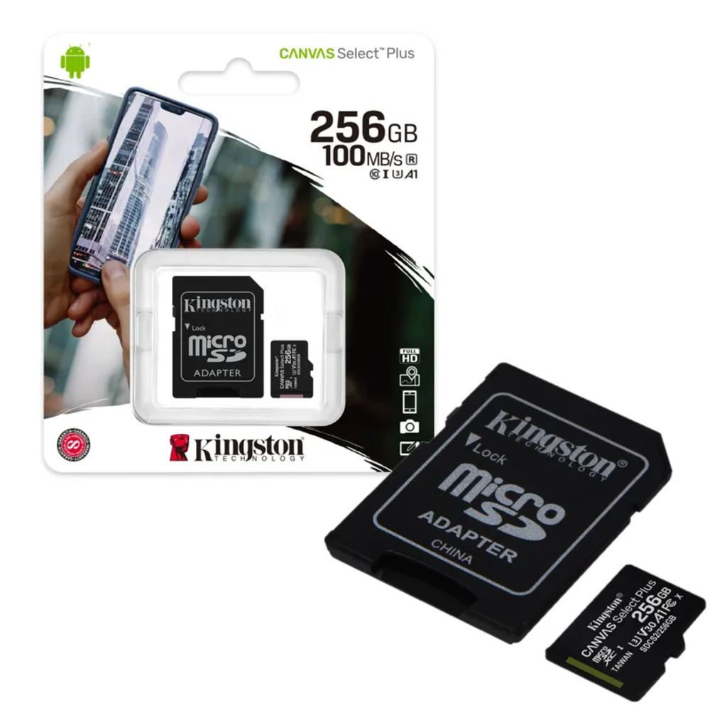 MEMORIA MICROSD KINGSTON 256GB + ADAPTADOR SD