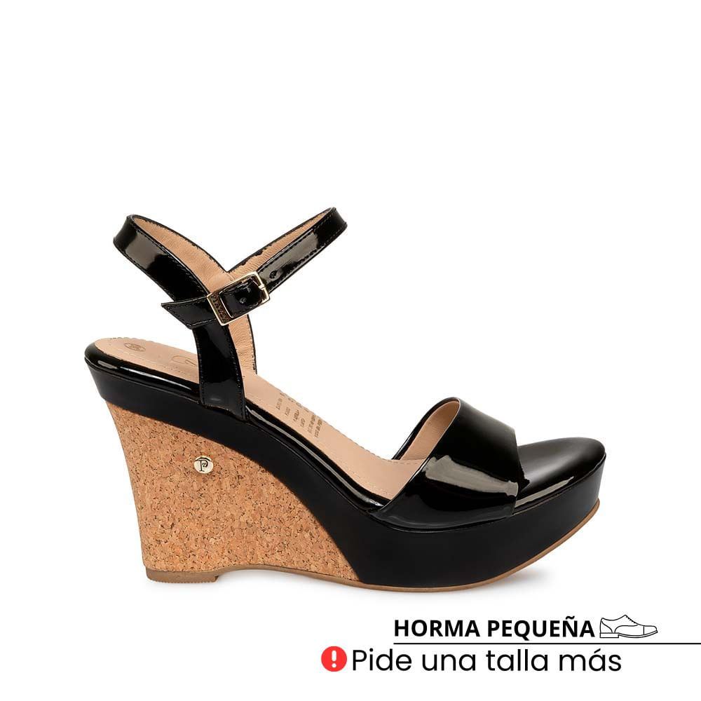 Sandalia D'Orsay Casual WAL-388 Negro Piazza