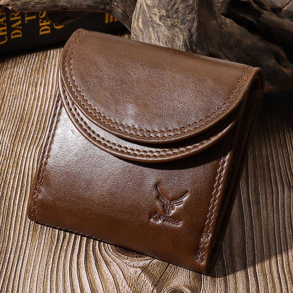 Monedero Y Billetera De Cuero Vacuno AR07 Marrón