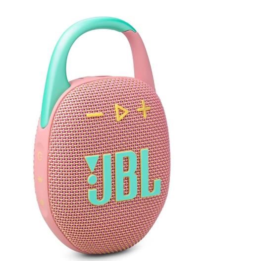 Parlante bluetooth JBL clip 5 rosado/turquesa