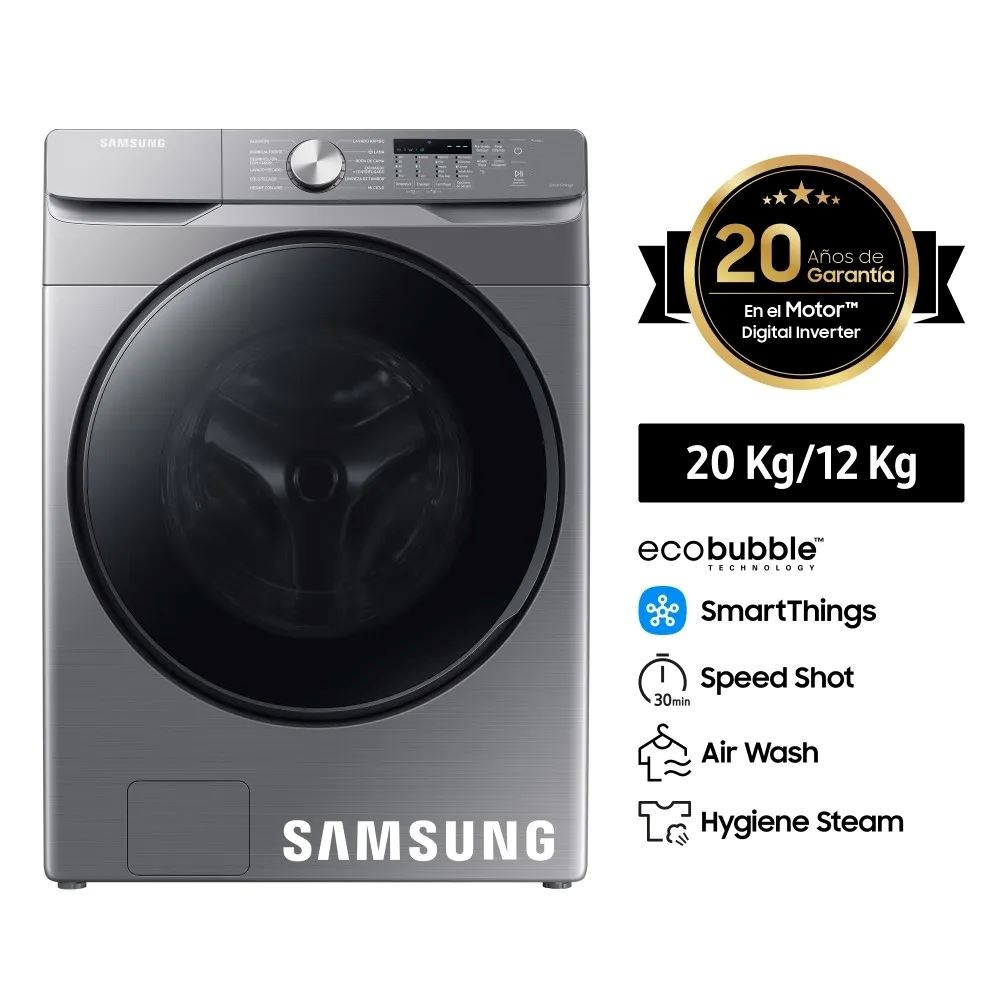 Lavaseca Samsung 20/12KG Ecobubble Smart Inverter WD20T6000GP/PE Gris