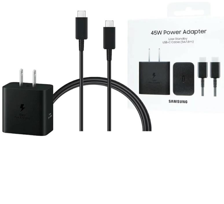 Cargador samsung pared c/cable 45W ep-t4511x