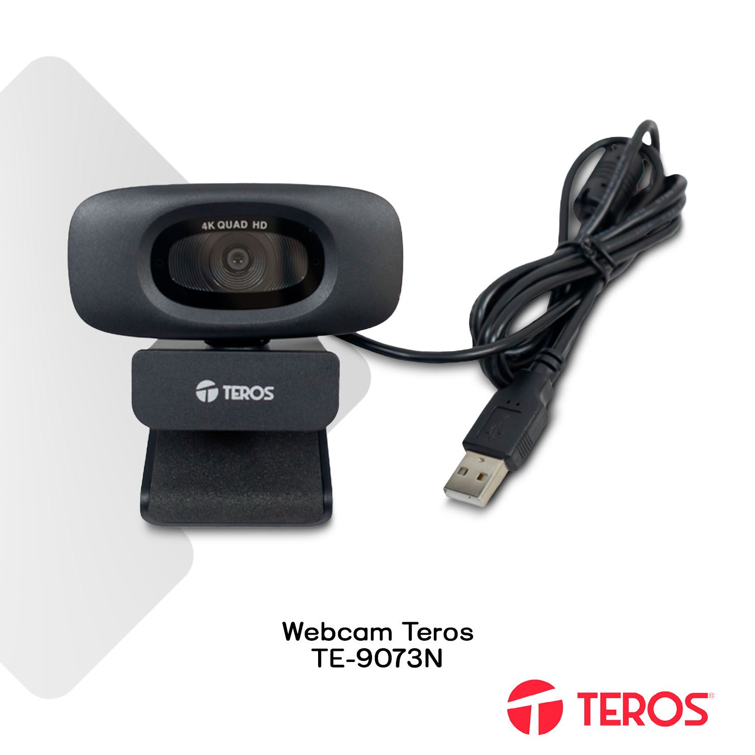 Webcam Teros TE-9073N 4K UHD 30 FPS con Micrófono USB 2.0