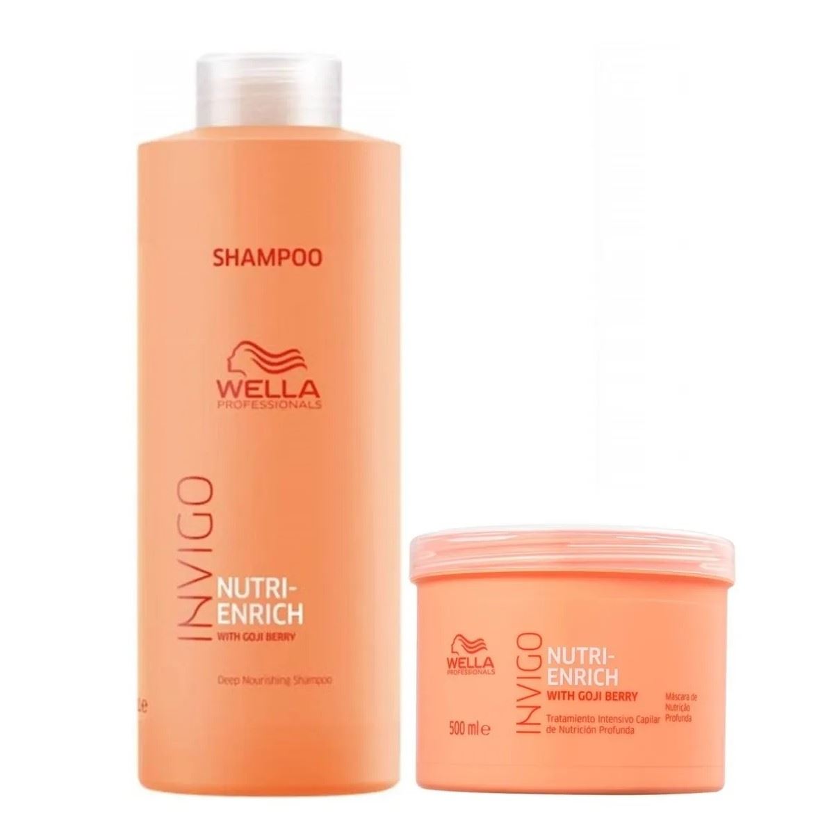 Shampoo Nutritivo 1000ml + Mascarilla 500ml Invigo Nutri Enrich Wella