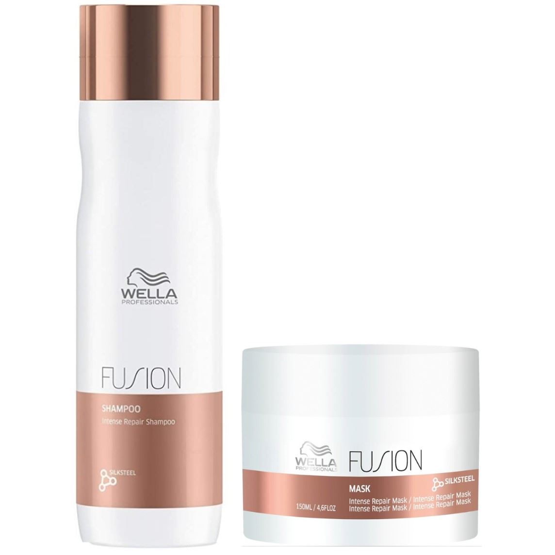 Shampoo 250ml + Mascarilla 150ml Fusion Reparacion Intensa Wella
