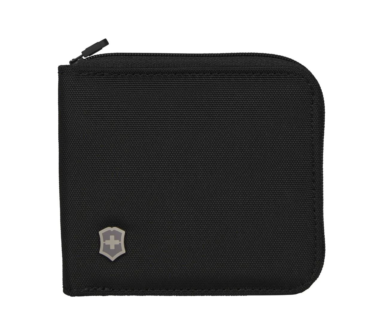 Billetera Zip-Around color negro , Victorinox
