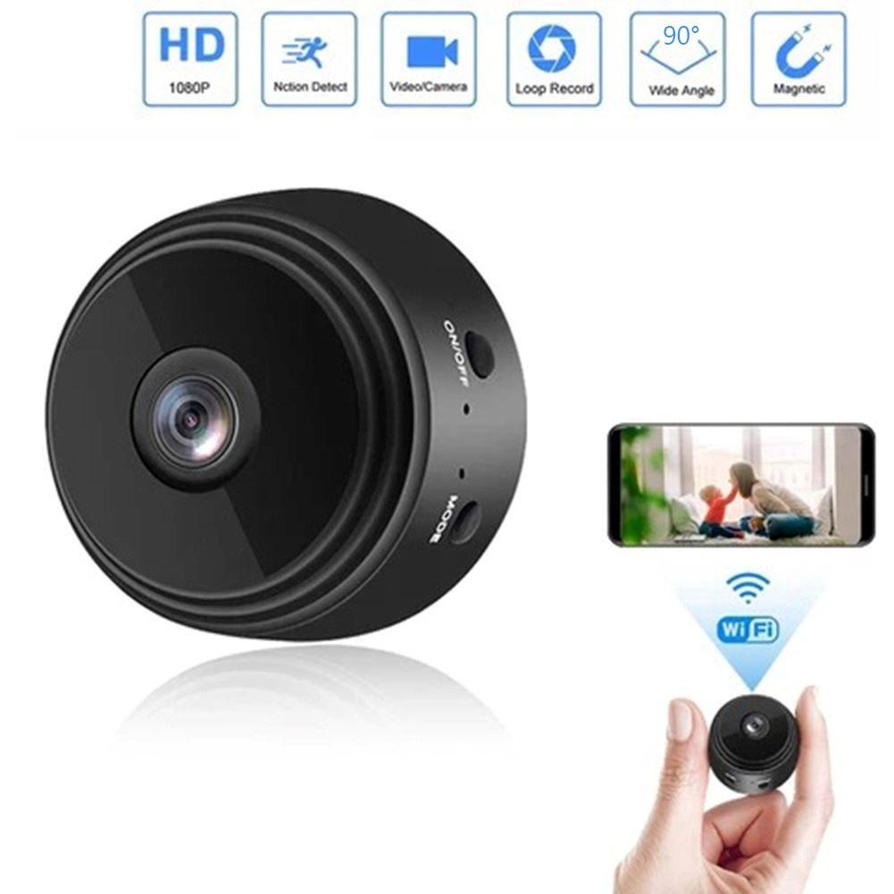 Cámara inalámbrica WiFi más pequeña, cámara espía HD1080P, detector de  cámara oculta, 1.5 horas de tiempo de batería, monitor portátil para bebé  con