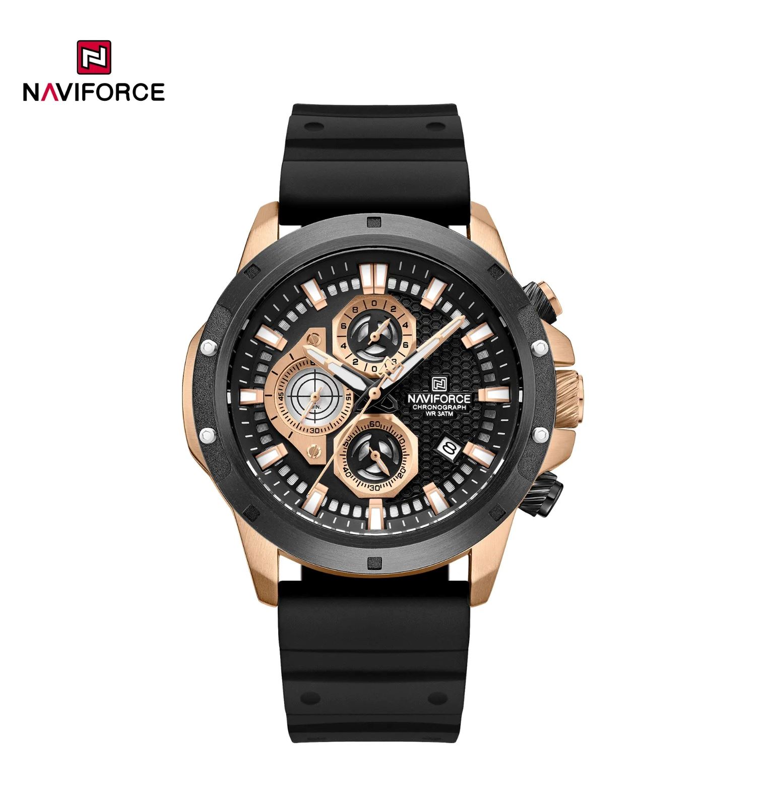 Reloj Naviforce Sport Quartz  Chronograph Gold 8036
