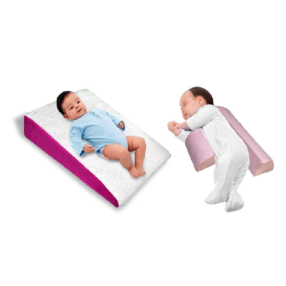 COJÍN ANTIREFLUJO + POSICIONADOR ANTICAÍDAS BEBÉ ROSADO  TERAFLEX