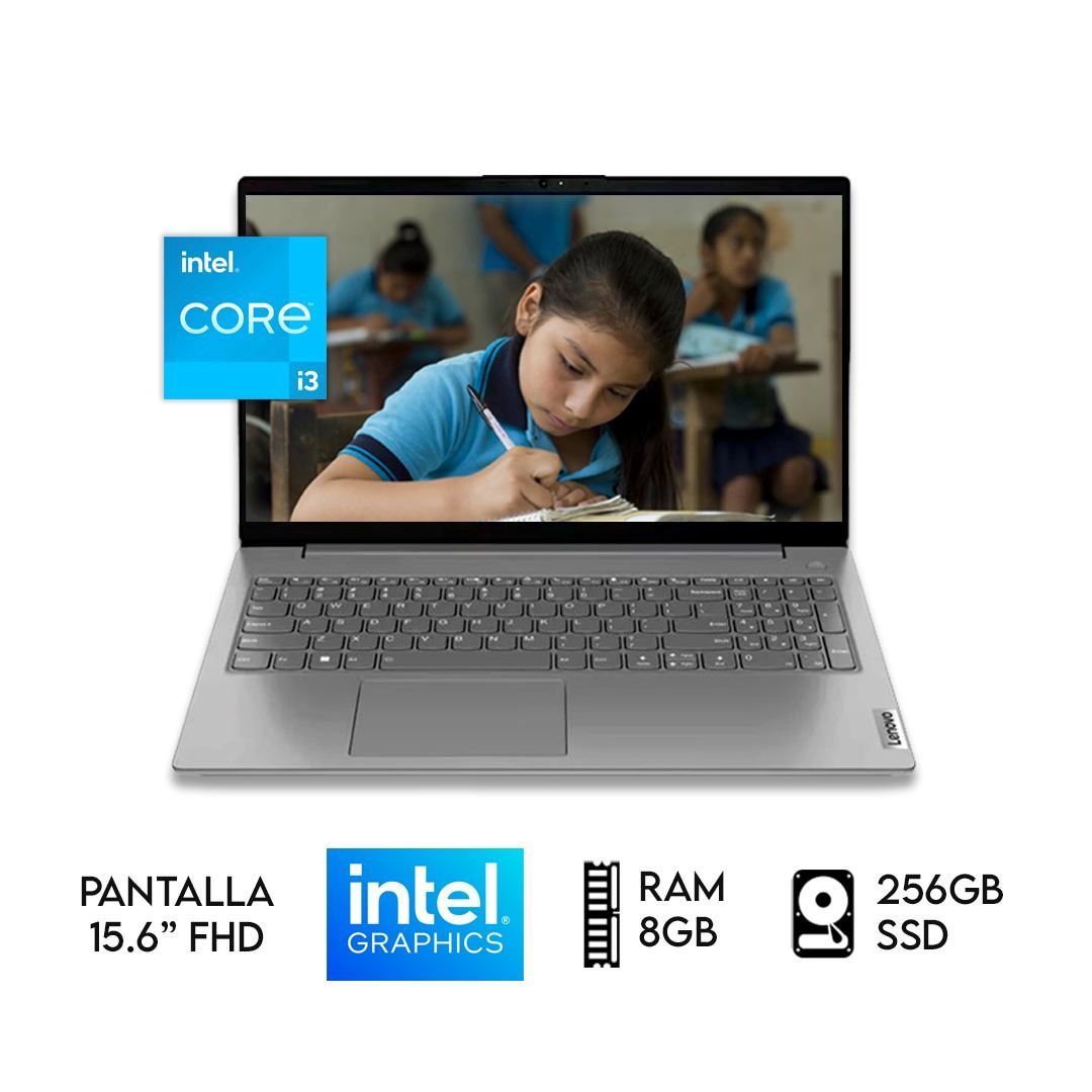 Laptop Lenovo V15 G4 Core I3-1315u, Ram 8gb Ddr4, SSD 256GB Color Gris