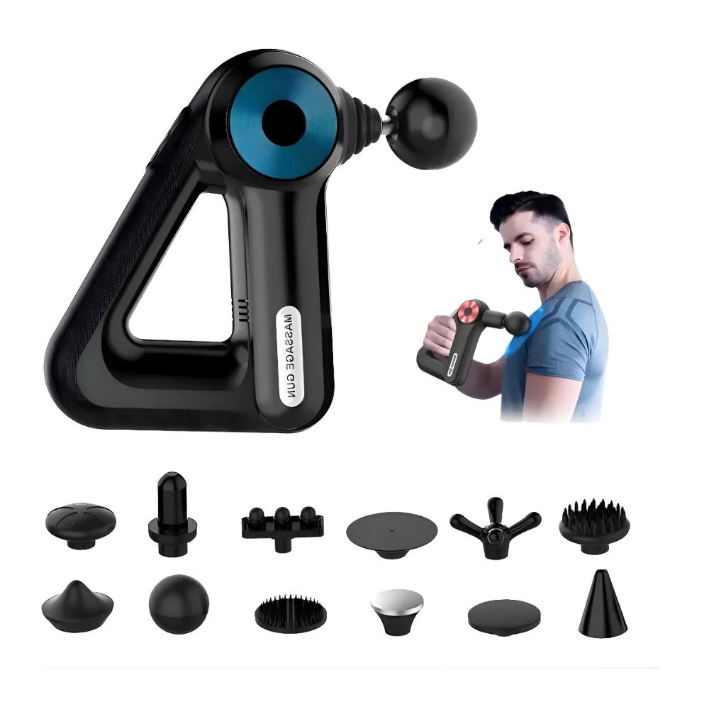 Pistola De Masaje De Tejido Profundo, Masajeador Muscular Negro