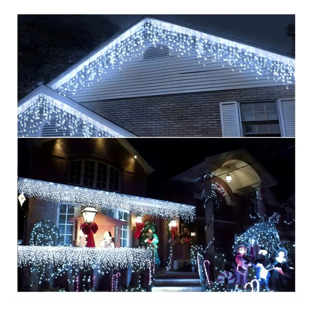 Luces Solares De Navidad Para Exteriores 600 Luces Led-18 Me Blanco