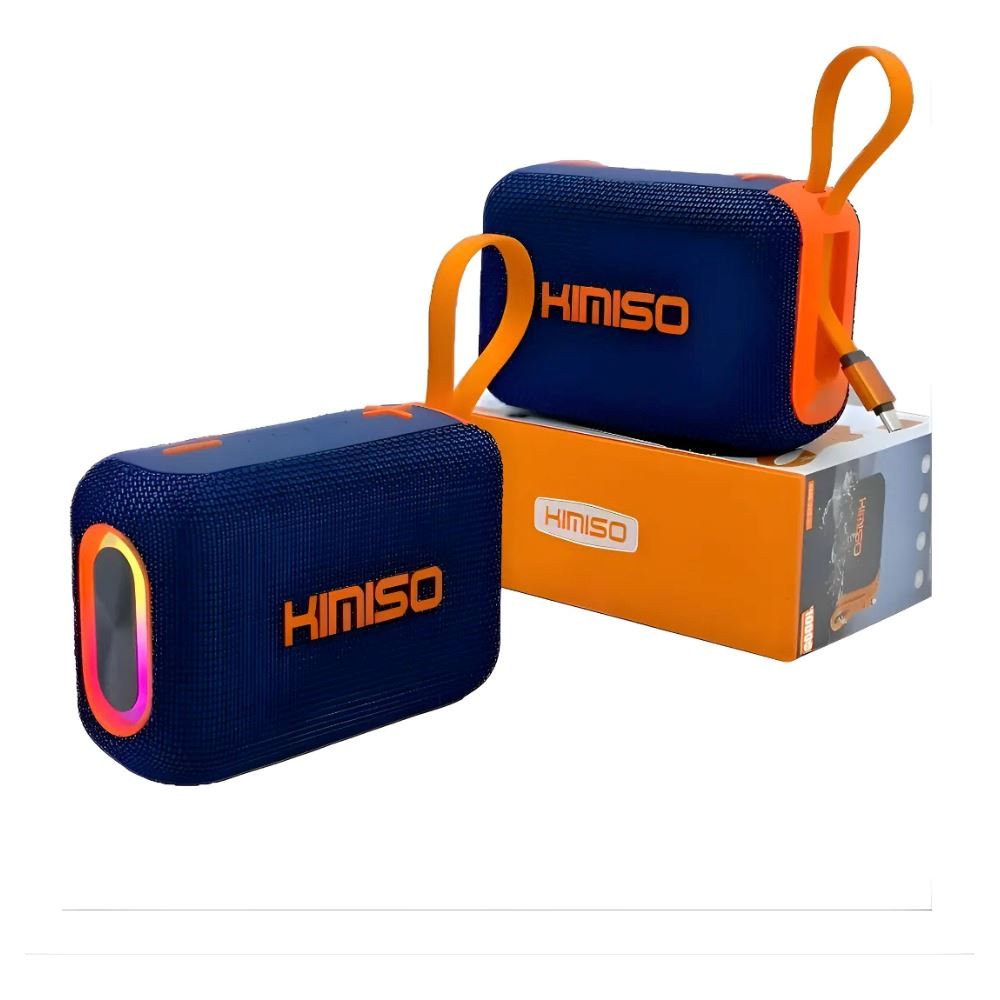 Parlante Portátil Con Luces Rgb Y Batería De 10000mah Azul Marino