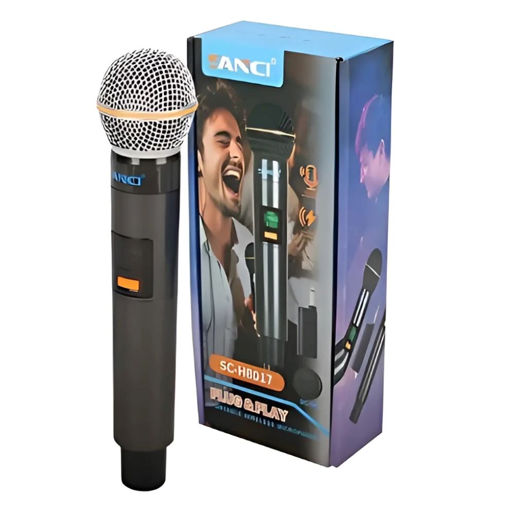 Micrófono Inalámbrico Recargable Sanci Sc-h8017 Al Azar