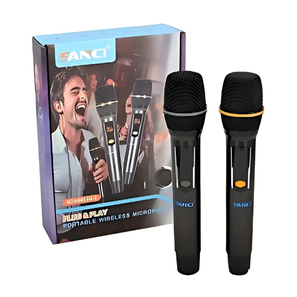 Micrófono Sanci Inalámbrico Recargable Profesional Al Azar