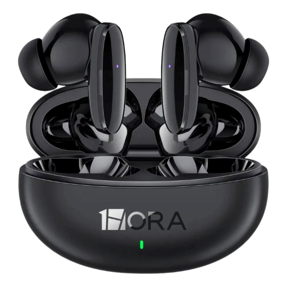 Auriculares Bluetooth 5.3 1hora Aut205 Larga Duración Negro Y Blanco