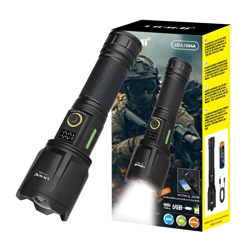 Linterna Led Lidimi Ld-l1554a Potente Y Compacta Blanco Negro