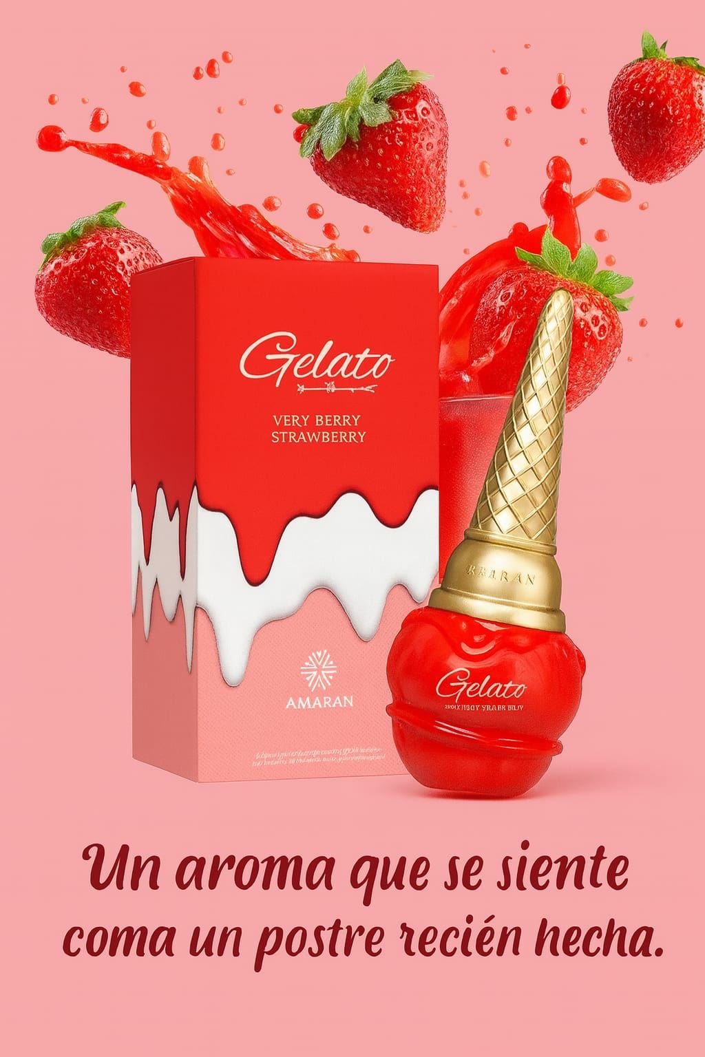 Perfumes Árabes Amaran Gelato Very Berry Strawberry
