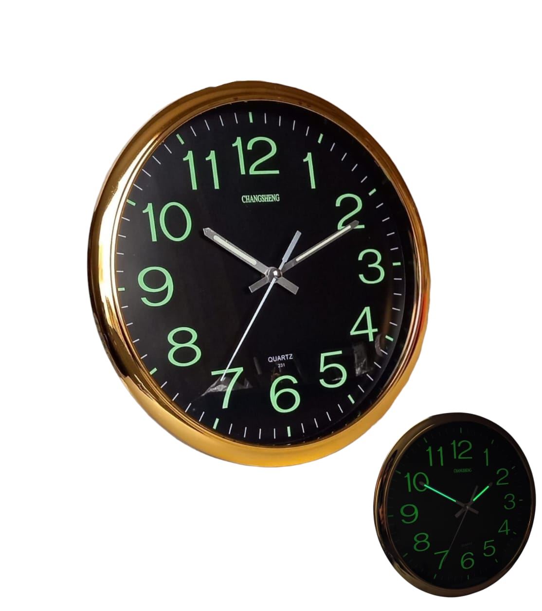 Reloj de pared fosforescente