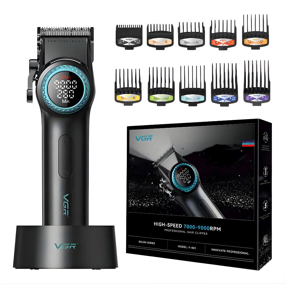 Máquina De Barbería Vgr V-001 Profesional Metálica 9000 Rpm