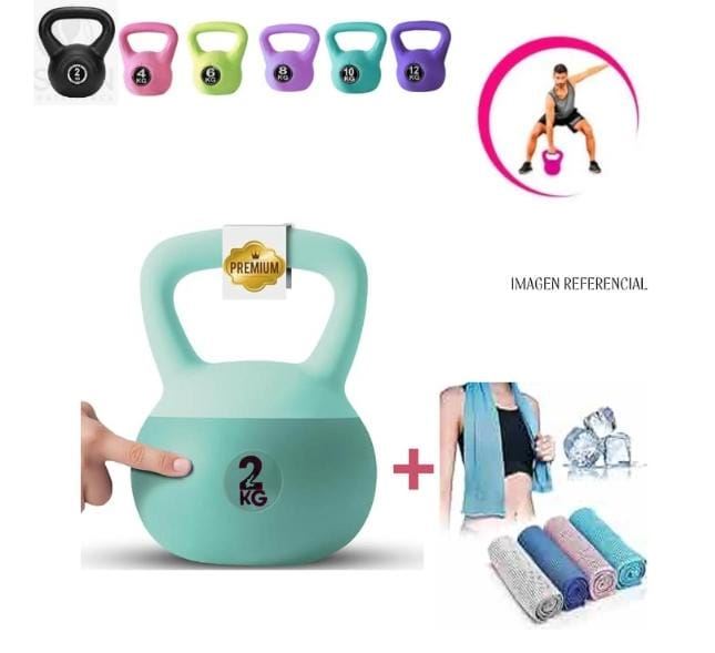 Pack 1 Pesa rusa 2kg + 2 Toallas Refrigerante