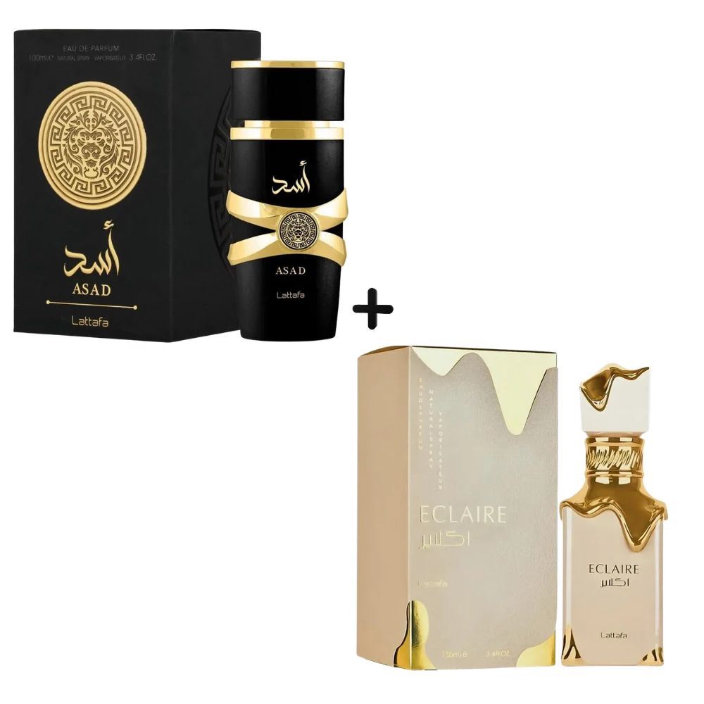 Pack Perfumes Asad Black 100ml + Eclaire Women 100ml